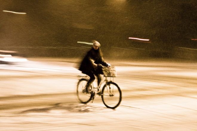 Велосипедист в Копенгагене