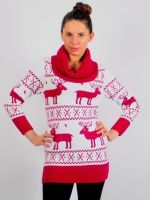 Женский свитер с оленями — вязаный, скандинавский и новогодний на любой вкус!