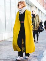 Желтое пальто – создаем модный образ!