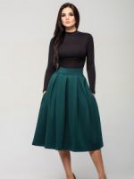 Зеленая юбка – самые эффектные образы