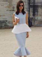 Платье с баской – модное решение на все случаи жизни