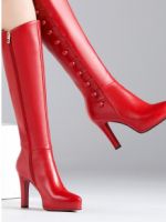 Красные сапоги – самые модные осенние и зимние модели