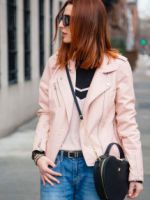 Розовая кожаная куртка – с чем носить и как создавать стильные образы?