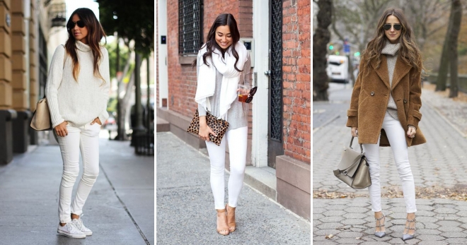 Белые джинсы – с чем носить и как создать модный образ
