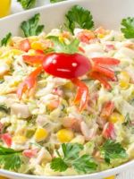 Классический крабовый салат с кукурузой - рецепт аппетитной закуски на каждый день