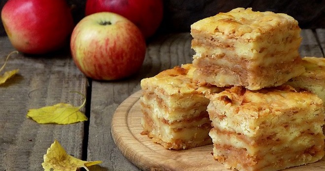 Насыпной пирог с яблоками – вкуснейшее лакомство из простых продуктов!
