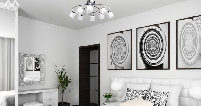 Потолочная люстра в спальню - как стильно завершить дизайн комнаты?