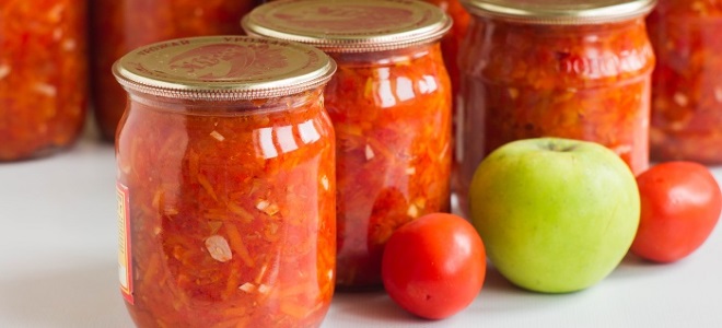 как приготовить аджику с яблоками и помидорами