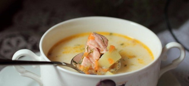 сырный суп с рыбой