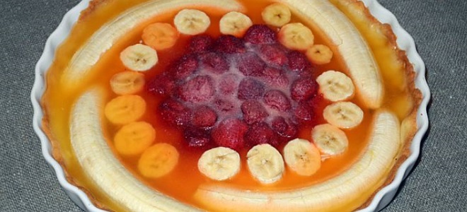 Торт экзотика с желе и фруктами