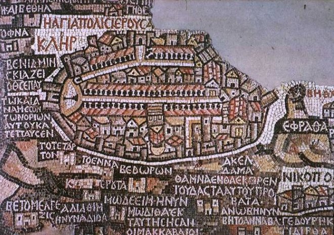 Древняя мозаика-карта
