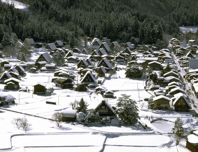 Окрестности Такаямы зимой