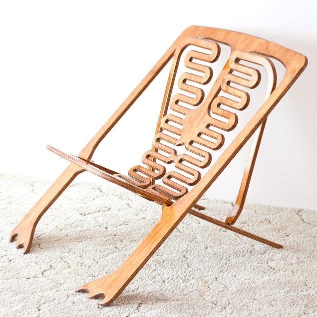 Складной стул из дерева схема