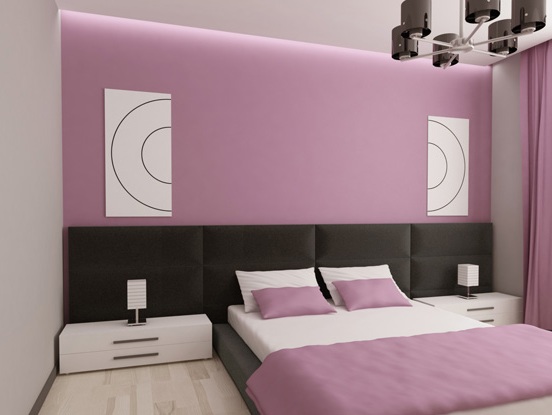 Обои для спальни в сиреневых тонах » Современный дизайн на Vip-1gl