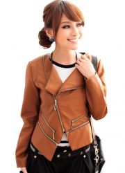 Короткие женские кожаные куртки 2013