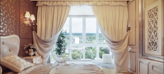 красивые шторы в спальню 0