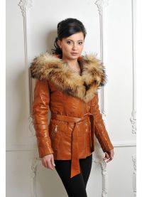кожаные зимние куртки для женщин1
