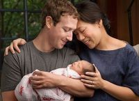 Марк Цукерберг и Присцилла Чан с дочерью