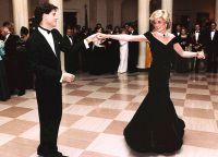 Принцесса Диана на официально обеде в Белом доме танцует с Джоном Траволтой