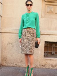 Леопардовая юбка карандаш 2