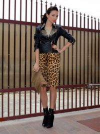 Леопардовая юбка карандаш 6