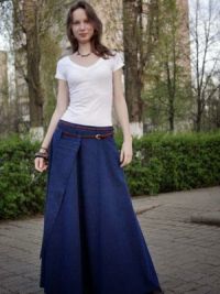 Длинные джинсовые юбки 11