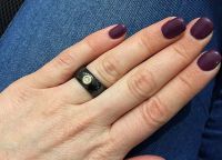 керамическое кольцо с бриллиантом 3