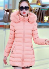 куртка с розовым мехом 8