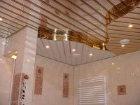 Реечный потолок в ванной -6