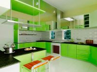 бело зеленая кухня 1