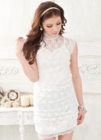 Белое кружевное платье 6