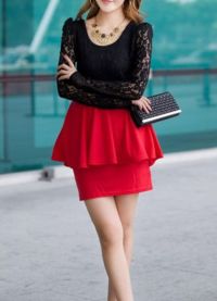 Черно-красное платье 9