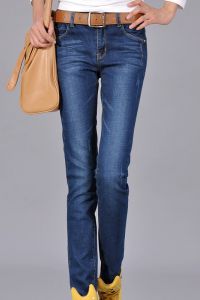 Классические прямые женские джинсы 6