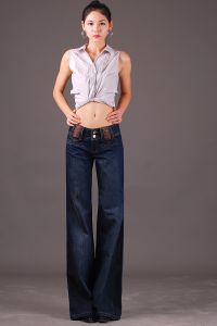 Классические прямые женские джинсы 7