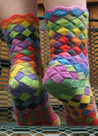 Вязаные носки в стиле энтерлак 3