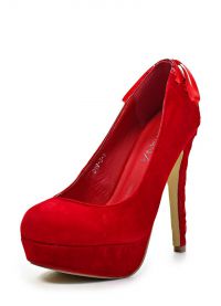 Красные туфли на высоком каблуке 7