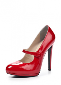 Красные туфли на высоком каблуке 8