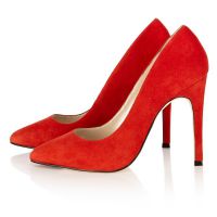 Красные замшевые туфли 4