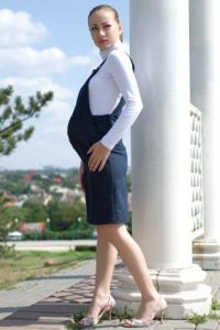 джинсовое платье для беременных 6