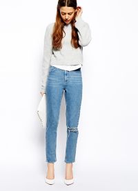 джинсы с завышенной талией 7