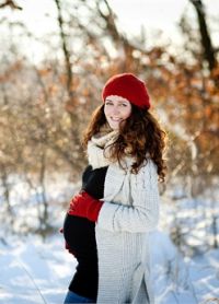 Фотосессия беременных зимой 8