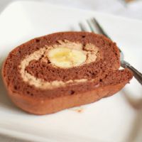 шоколадно банановый рулет
