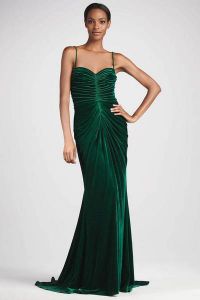 зеленое платье в пол6