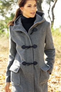 Женское пальто с капюшоном 7