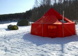 зимние палатки с печкой