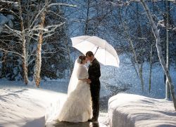 Фотосессия свадьбы зимой 