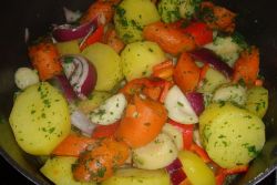тушеная картошка с овощами