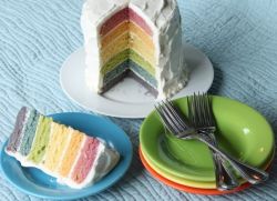Торт радуга с натуральными красителями