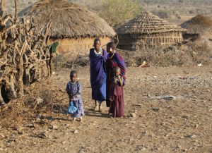 Деревня племени масаи