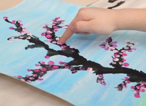 Рисуем весну с детьми поэтапно красками7